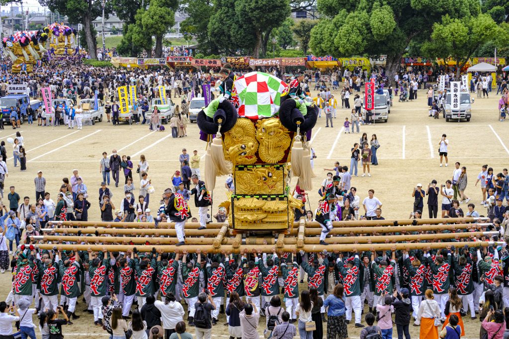 山根グラウンド統一寄せ 元船木太鼓台